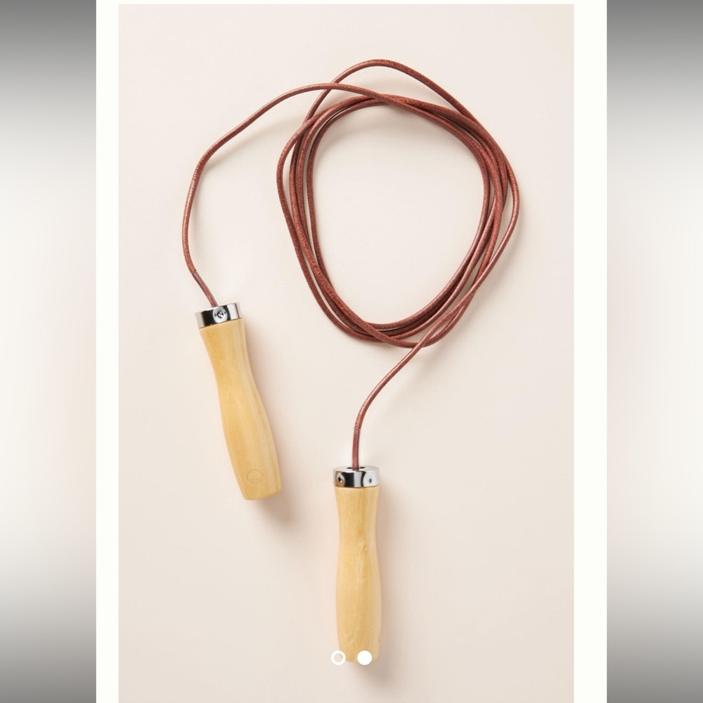 Daily Practice by Anthropologie Strong Start Leather Jump Rope - Picture 2 of 2